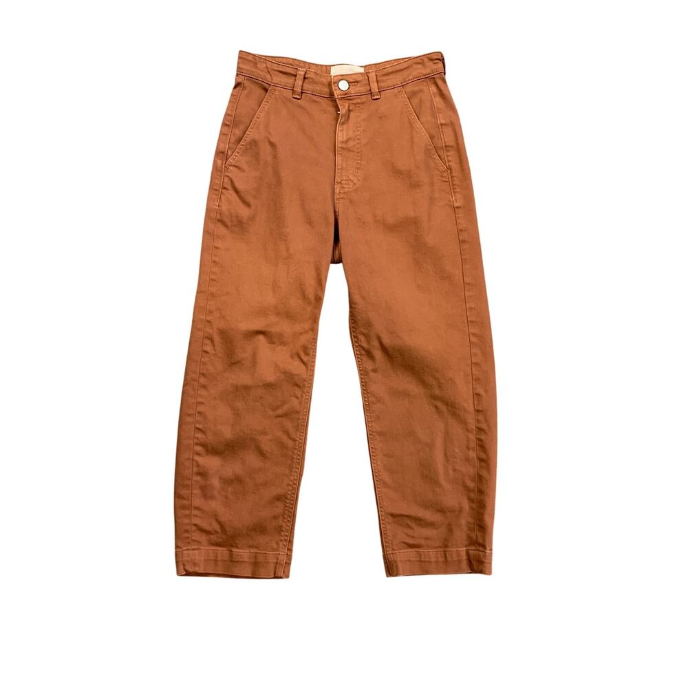 Everlane Pants Womens 4 Short Straight Leg Utility Barrel Patch Pocket Cropped